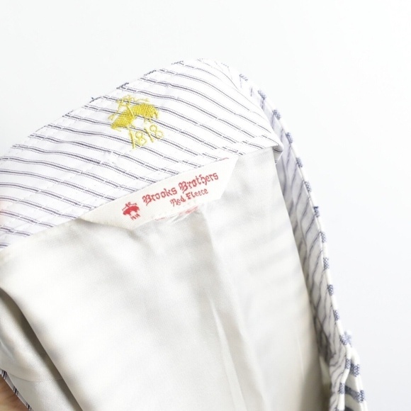 Brooks Brothers linen cotton blend striped mini skirt nautical resort vacation - Picture 3 of 8